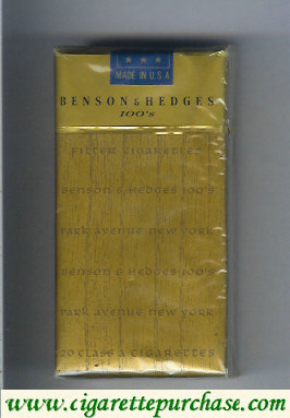 Benson and Hedges 100s cigarettes Park Avenue soft box